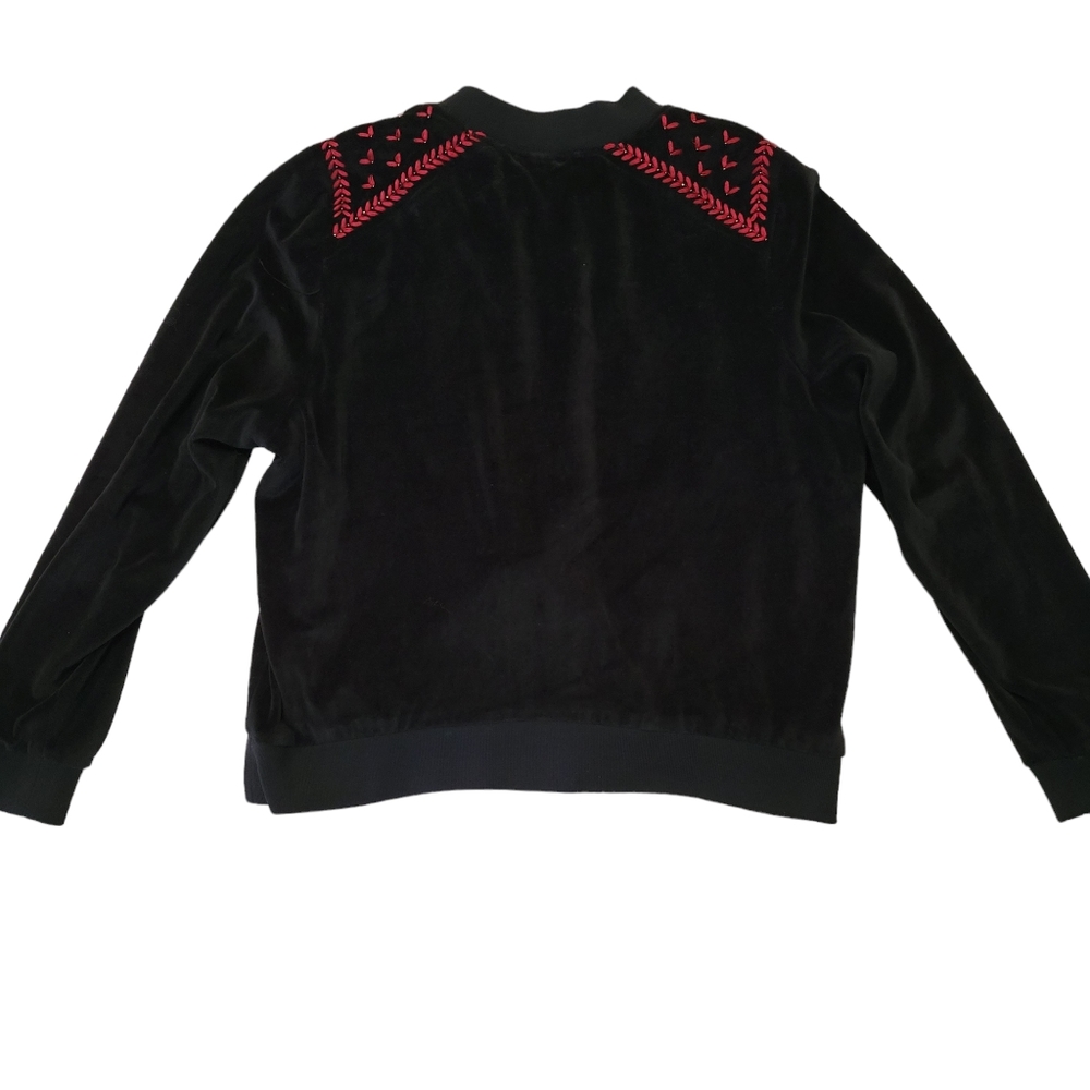 Torrid Black Velvet Boho Embroidered Floral Jacket - Picture 5 of 7